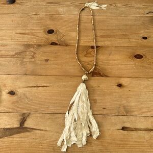 Bead and tassel necklace